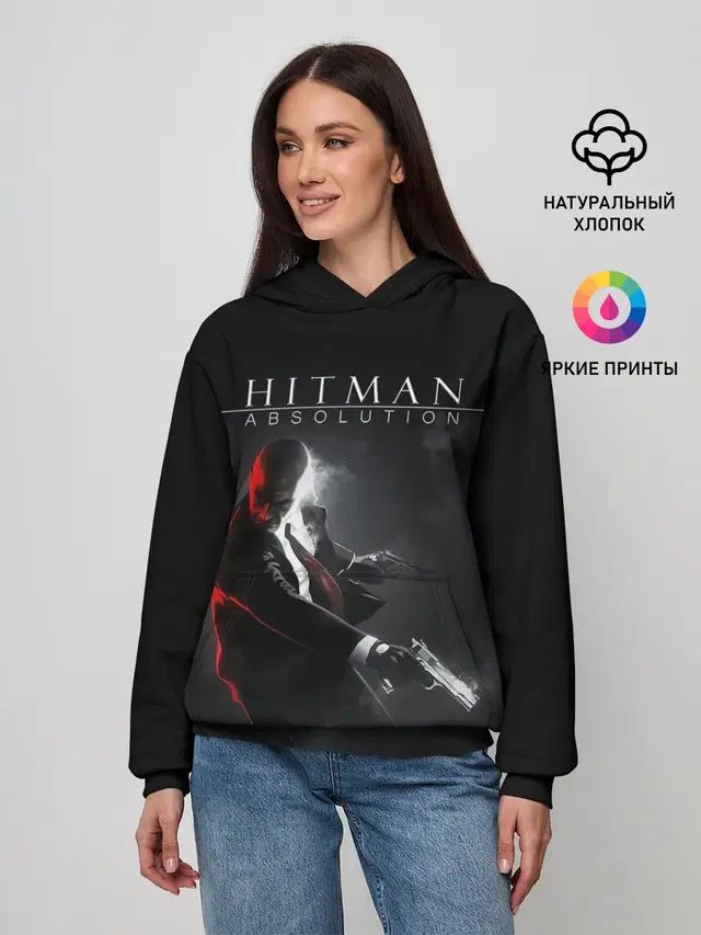 Женское худи с принтом «Hitman Absolution»