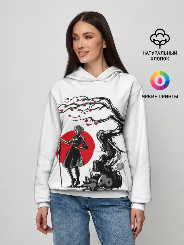 Женское худи с принтом «2B Sakura»