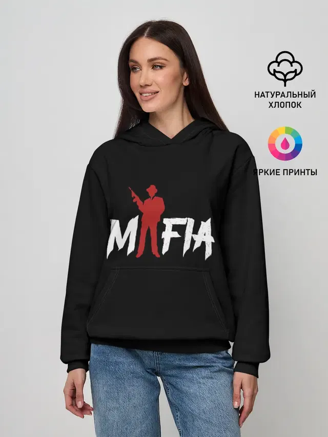 Женское худи с принтом «Mafia»