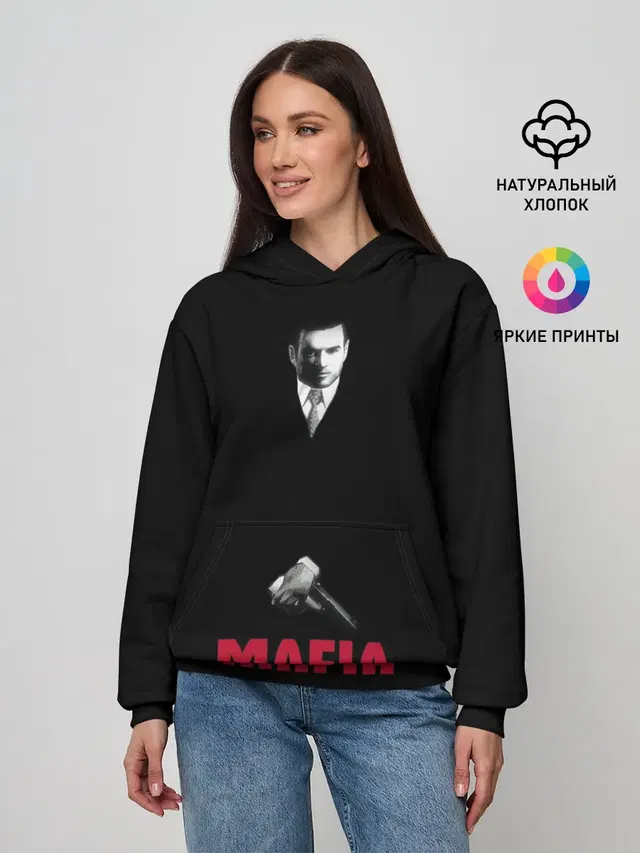 Женское худи с принтом «Mafia — Томас Анжело»