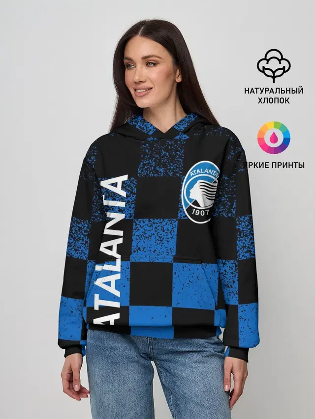 Женское худи с принтом «FC Atalanta ФК Аталанта»
