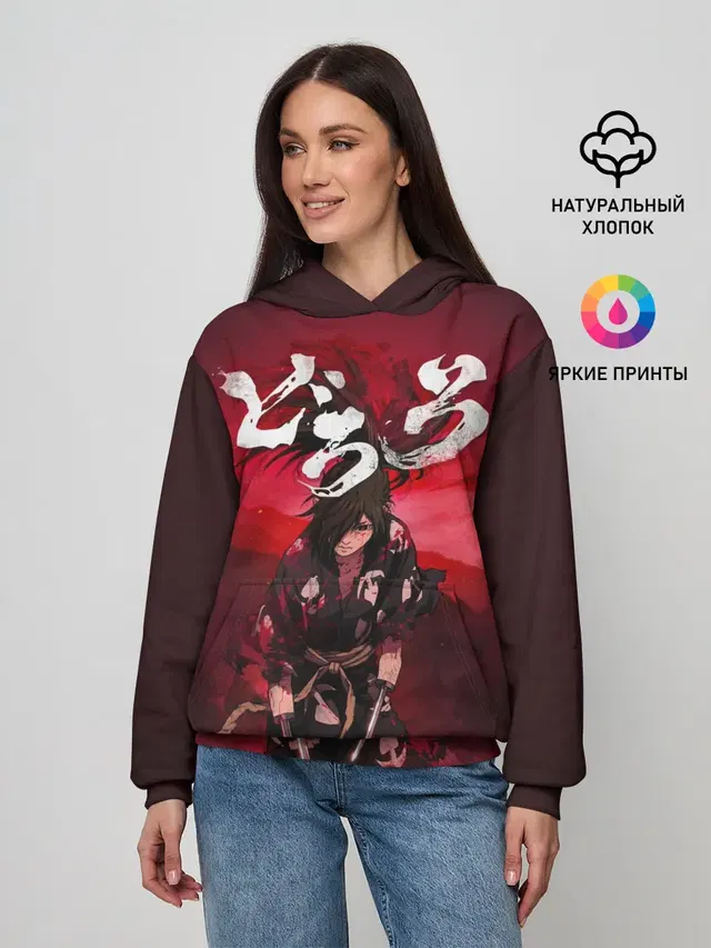 Женское худи с принтом «Dororo — Dororo red»