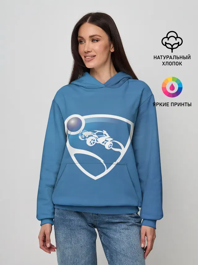 Женское худи с принтом «Rocket League — Rocket League Fan»