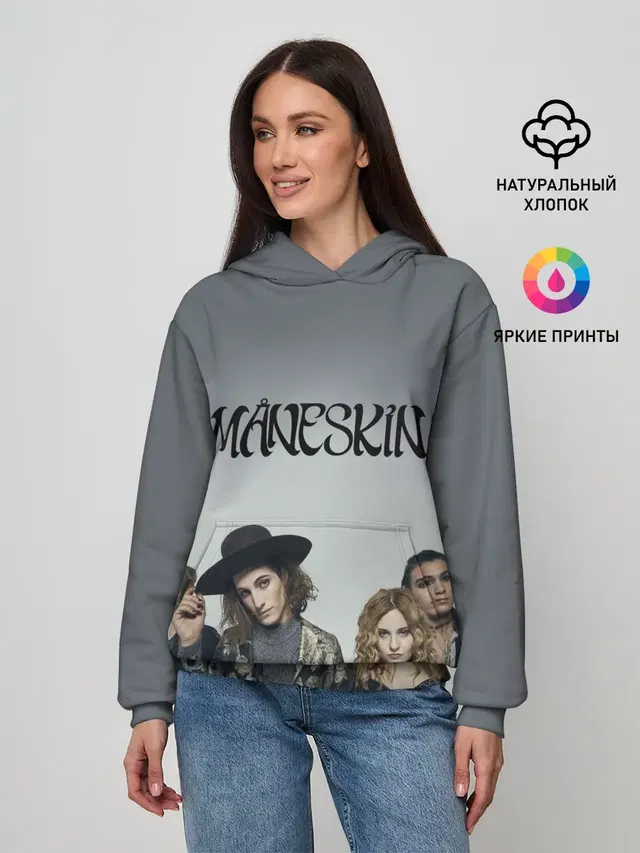 Женское худи с принтом «Maneskin»