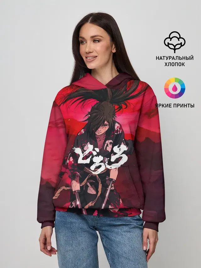 Женское худи с принтом «Dororo Poster Дороро Постер»