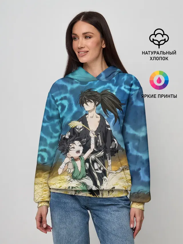 Женское худи с принтом «Хяккимару с Дороро DORORO»