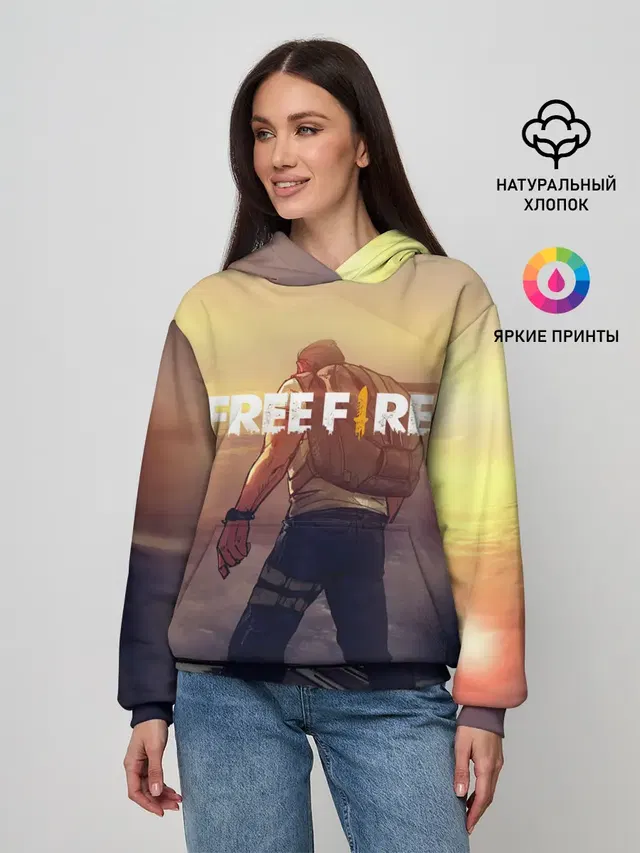 Женское худи с принтом «Freefire Бейсер»