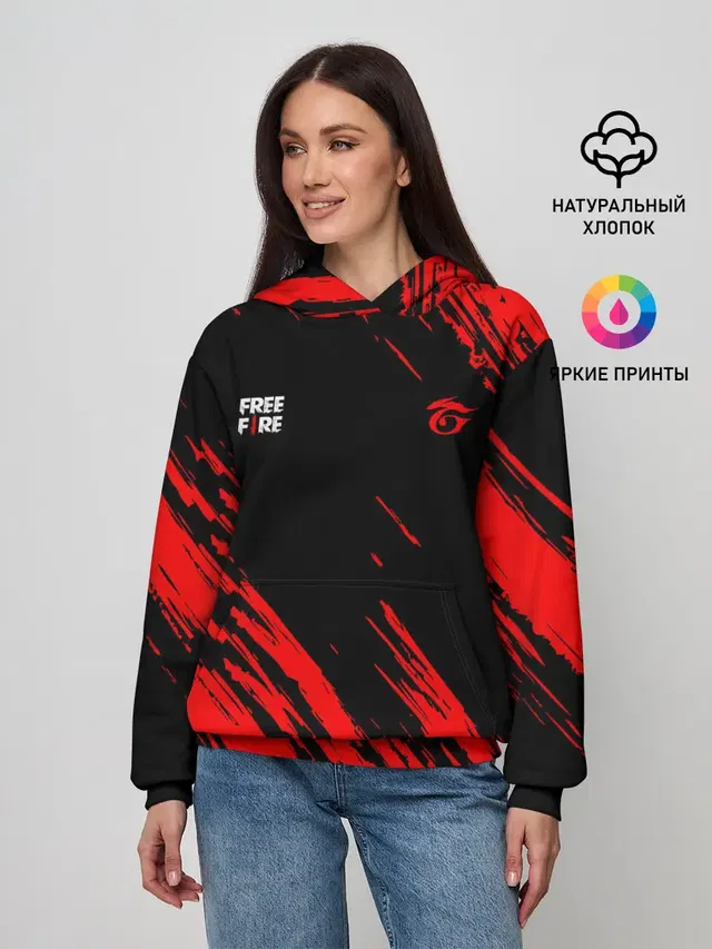 Женское худи с принтом «FF Garena»