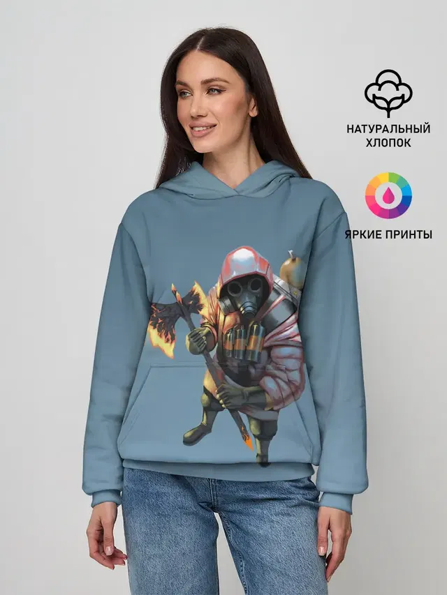 Женское худи с принтом «Pyro»