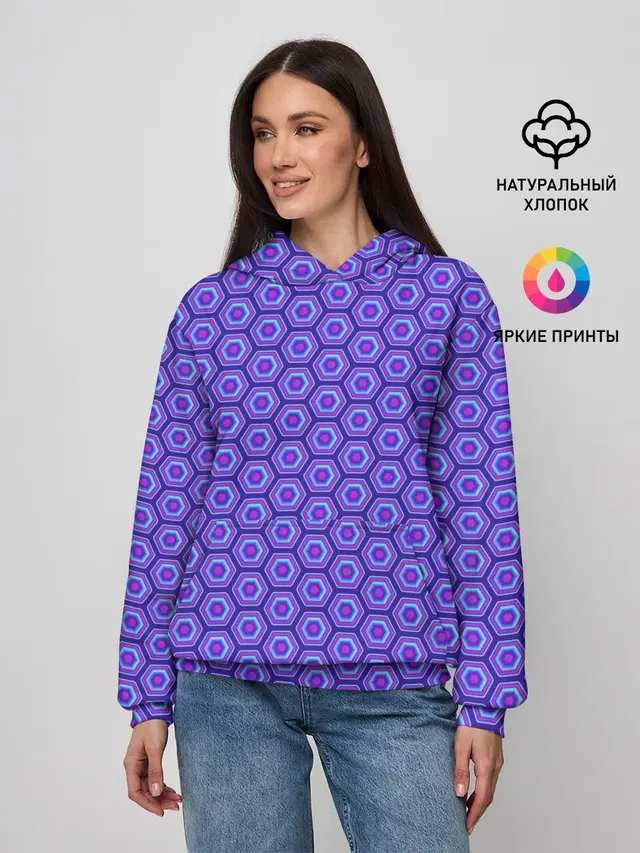 Женское худи с принтом «Геометрия — Geometric Background»