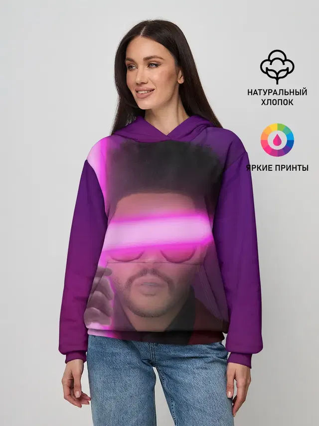 Женское худи с принтом «The Weeknd — The Weeknd - Blinding Lights»