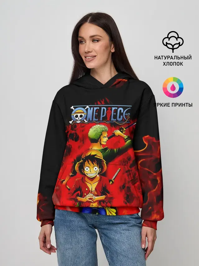Зоро и Луффи в огне One Piece