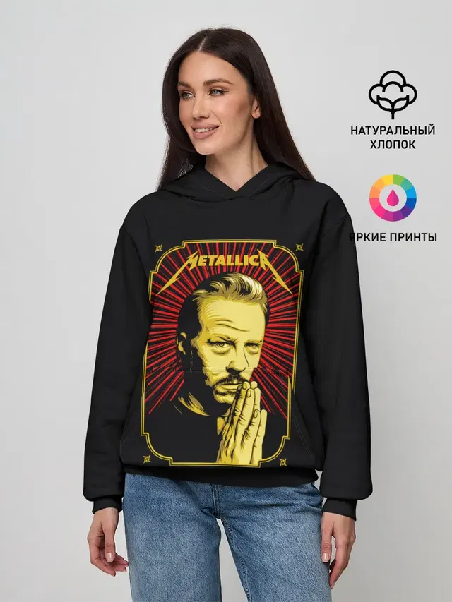 Женское худи с принтом «Metallica — Хэтфилд»