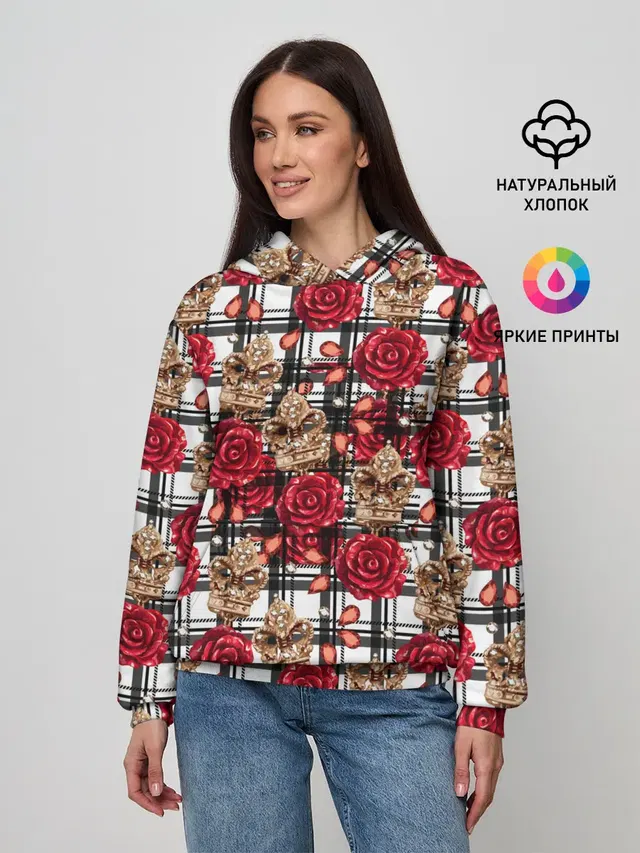 Розы в клеточку
