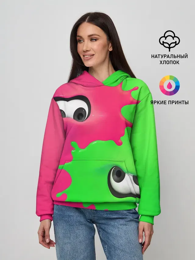 Женское худи с принтом «Разные игры — Splatoon»