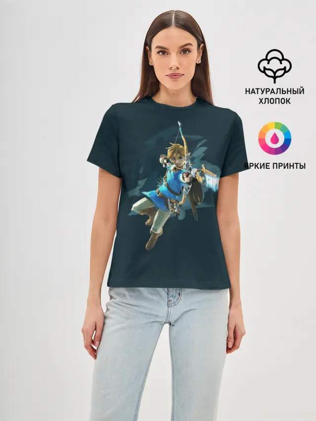 Женская базовая футболка с принтом «The Legend of Zelda»