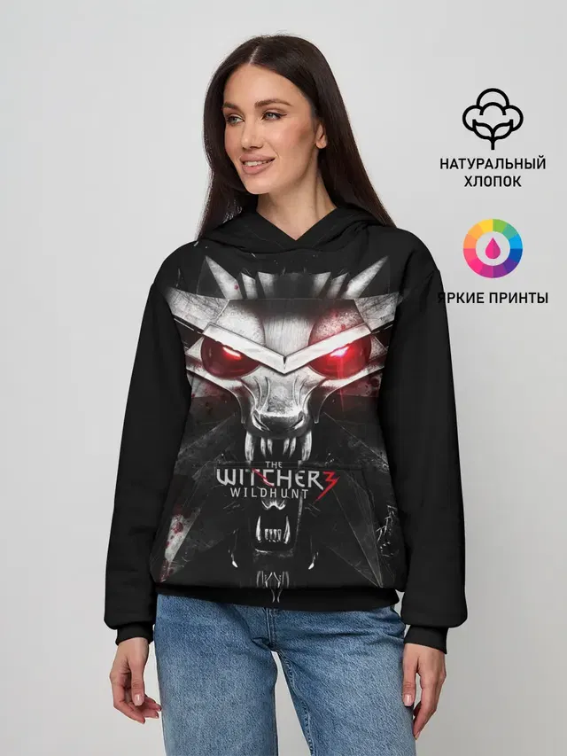 Женское худи с принтом «THE Witcher Logo»