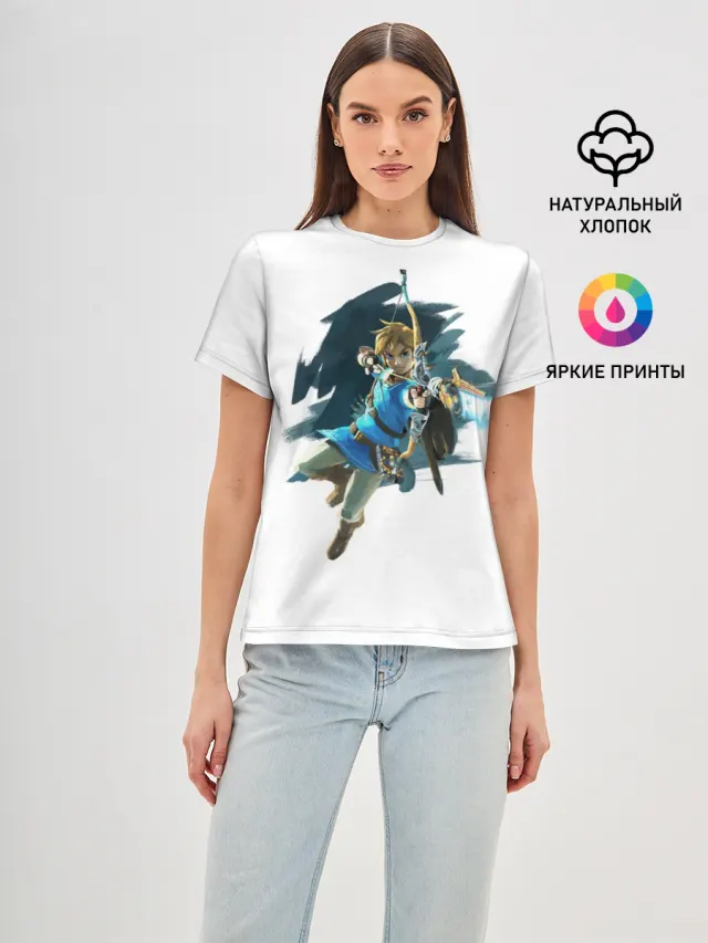 Женская базовая футболка с принтом «The Legend of Zelda»