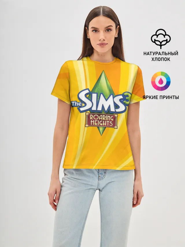Женская базовая футболка с принтом «The Sims»