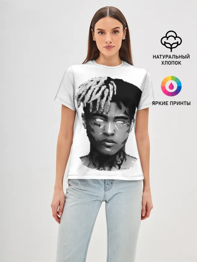 Женская базовая футболка с принтом «Tentacion»