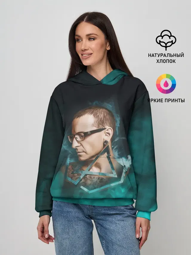 Женское худи с принтом «Smoke — CHESTER»