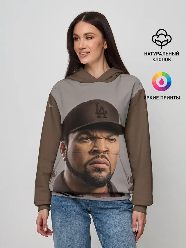 Женское худи с принтом «Ice Cube — Айс Куб»