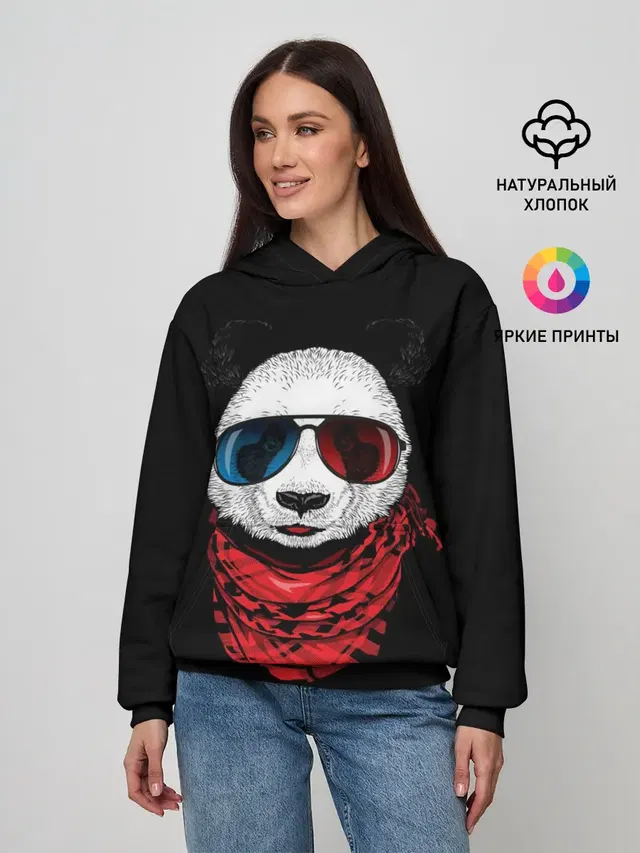 Панда Хипстер в Очках