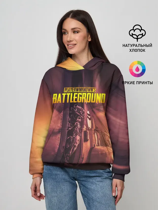 Женское худи с принтом «ПАБГ — PUBG PARAMO — ПУБГ ПАРАМО»