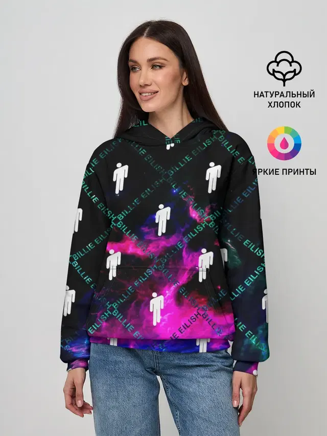 Женское худи с принтом «Billie Eilish»
