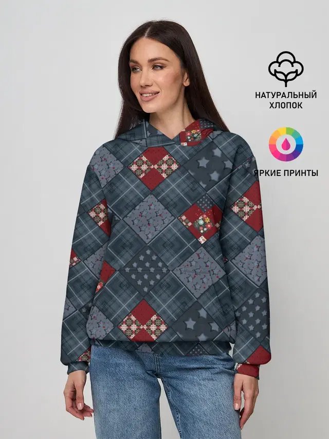 Синий джинсовый плед