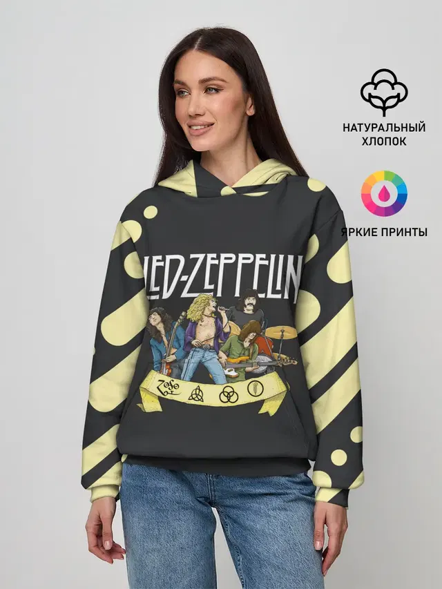 Женское худи с принтом «Led Zeppelin»