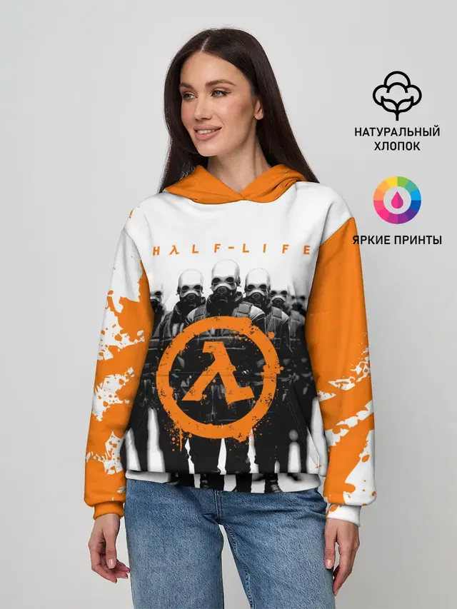 Женское худи с принтом «Half-Life — HL»
