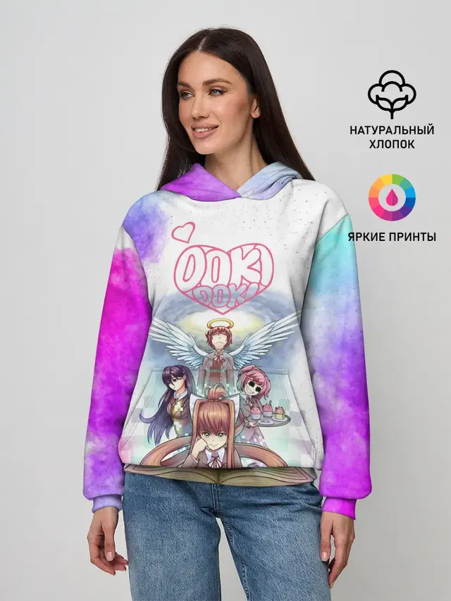 Женское худи с принтом «Doki Doki Literature Club — Doki Doki — Доки Доки»