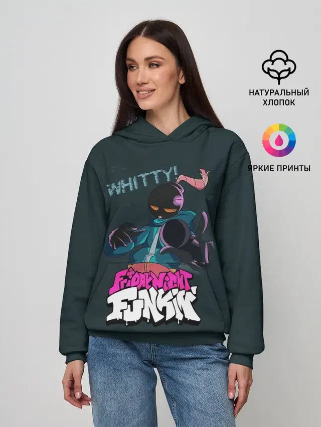 Женское худи с принтом «Whitty Уитти FNF»