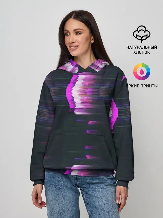 Розовый глитч