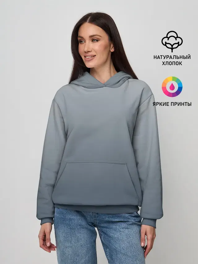 Женское худи с принтом «Популярные — GRADIENT 50 SHADES OF GREY»