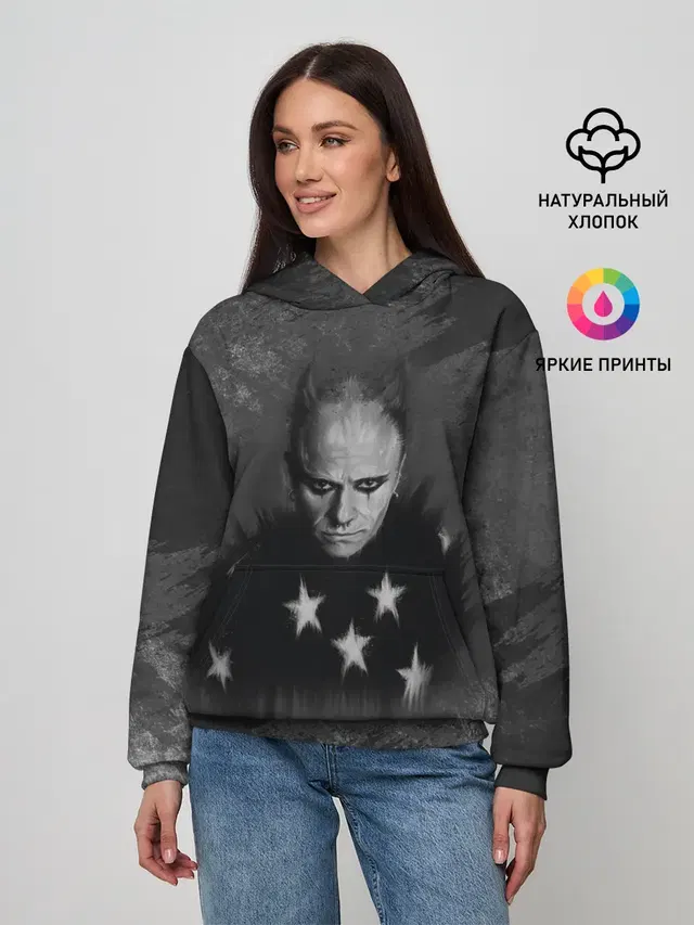 Женское худи с принтом «Prodigy — Keith Charles Flint — Кит Флинт»