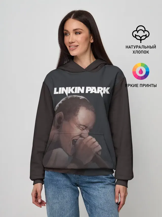 Женское худи с принтом «Chester Bennington»