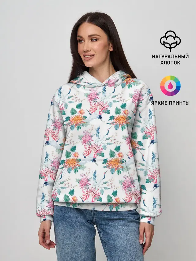Журавли и хризантемы