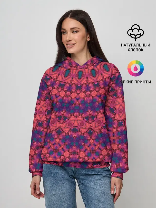 Круглый красный орнамент