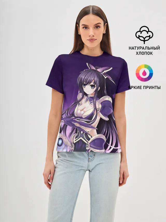 Женская базовая футболка с принтом «Date A Live yatogami»