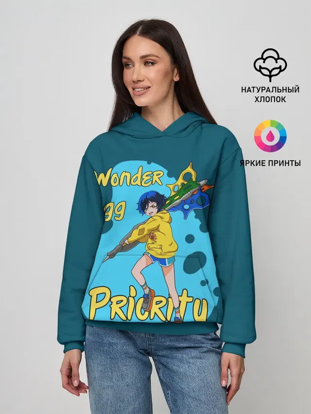 Женское худи с принтом «Wonder Egg Priority»