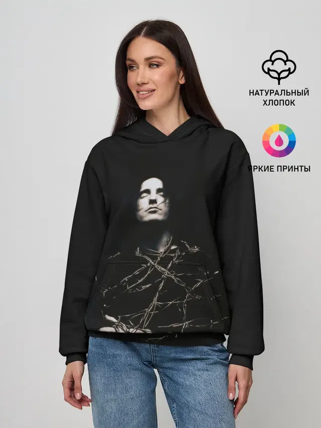 Женское худи с принтом «Trent Reznor — Трент Резнор»