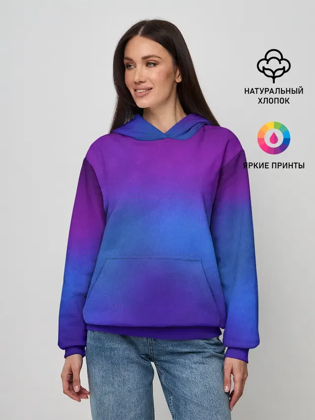 Женское худи с принтом «Leather gradient»