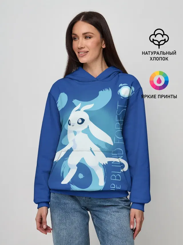 Женское худи с принтом «Ori the spirit»