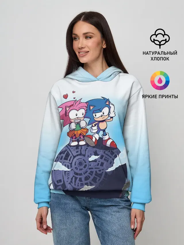 Женское худи с принтом «Соник — AMY ROSE»