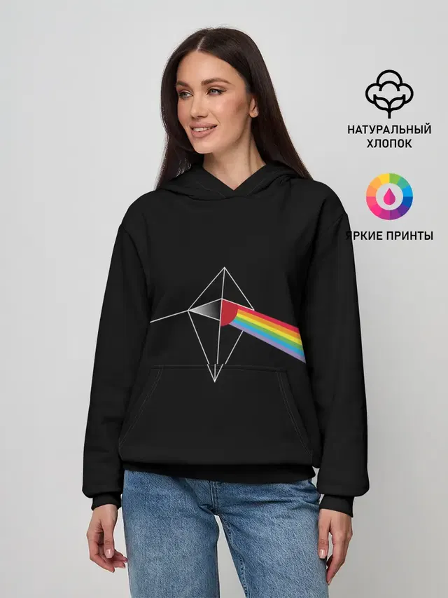 Женское худи с принтом «NMS — No mens sky x Pink Floyd»