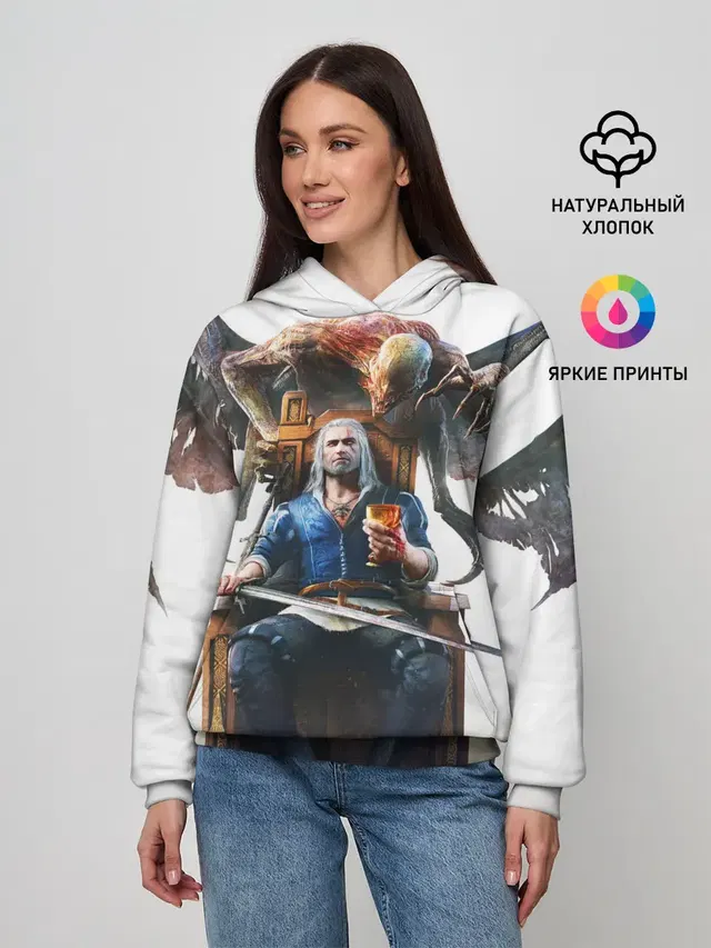 Женское худи с принтом «Geralt»