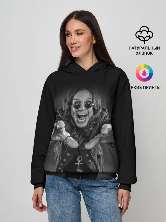 Женское худи с принтом «Ozzy Osbourne»