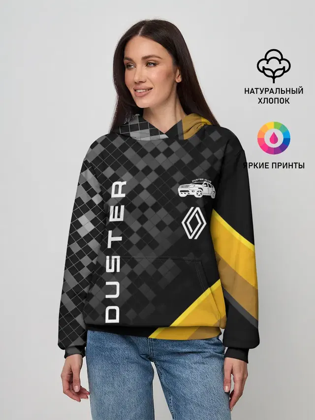 Женское худи с принтом «Renault — Рено Дастер»